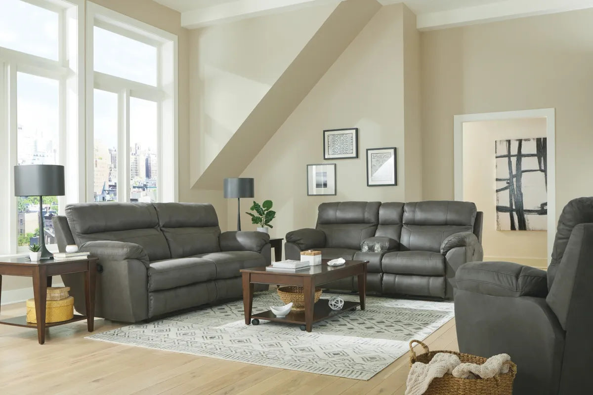 Arctic Seal Charcoal Sofa and Loveseat