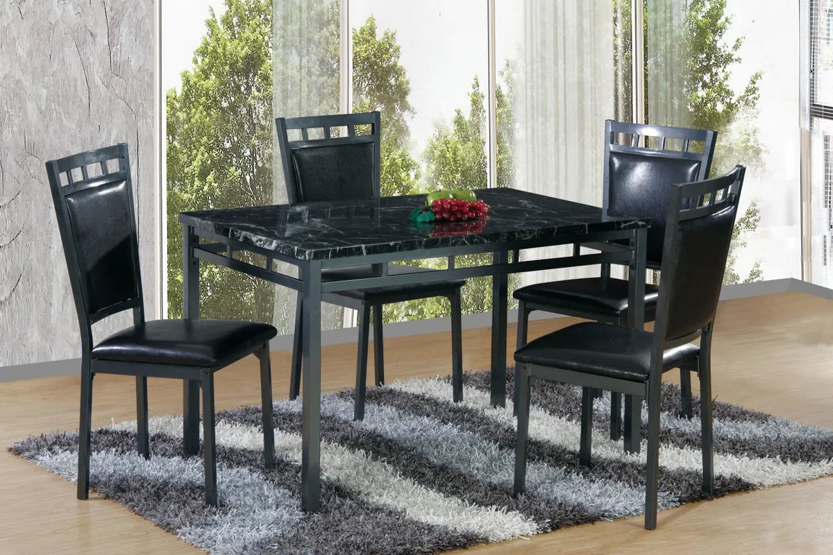 Contemporary Dark Brown Dining Table Set