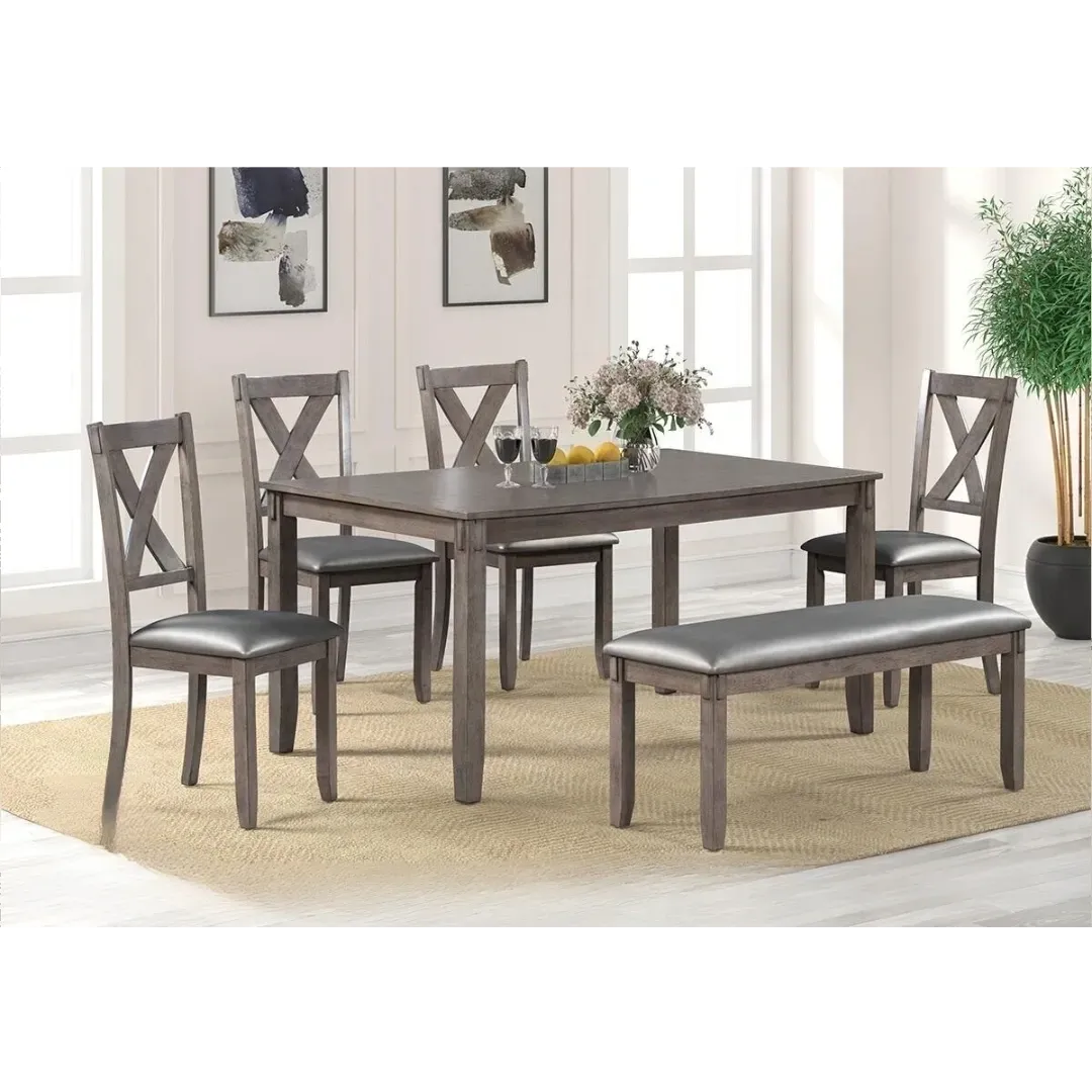 Grey Traditional Dining Table