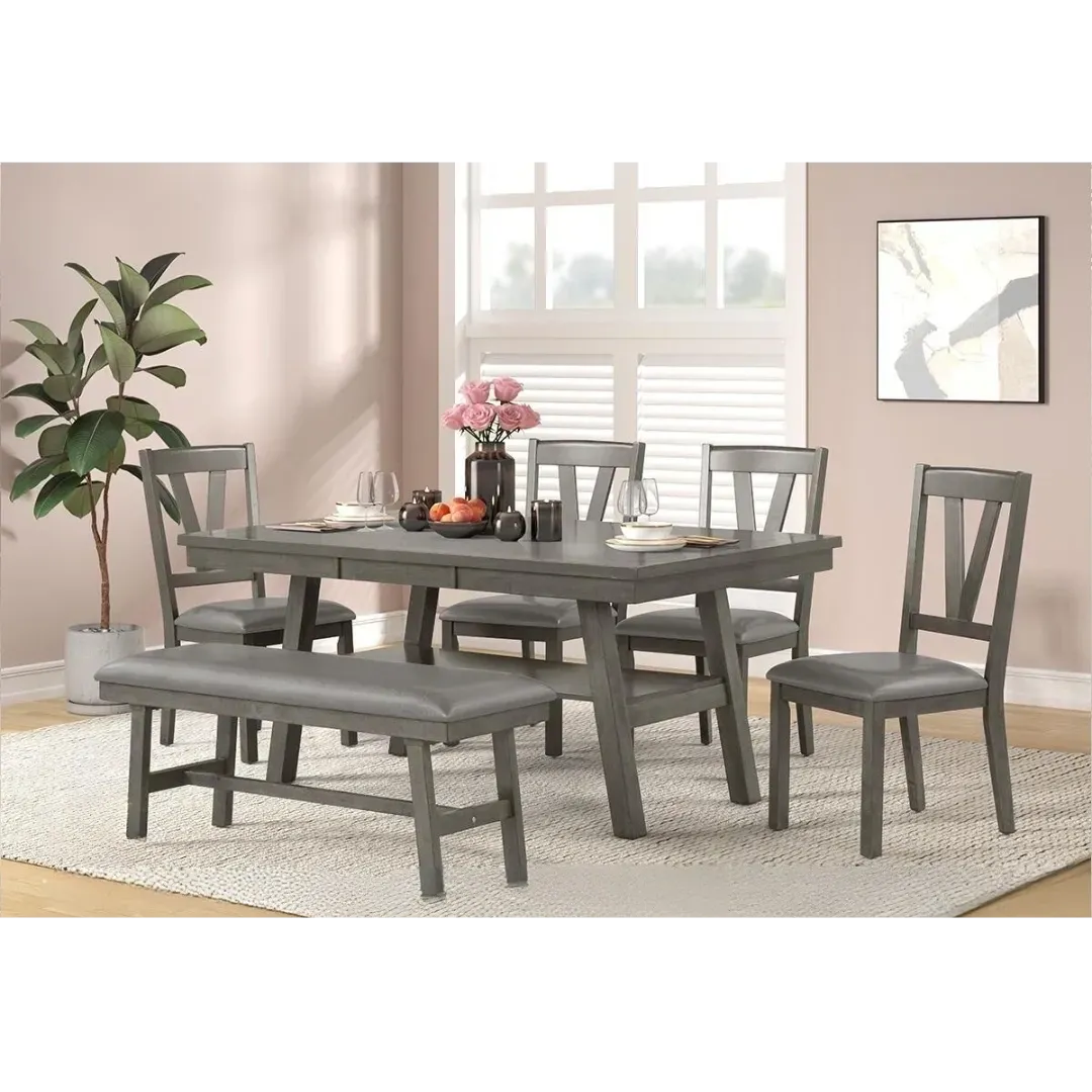 Black Table Contemporary Style Table and 4 x Pub Chair