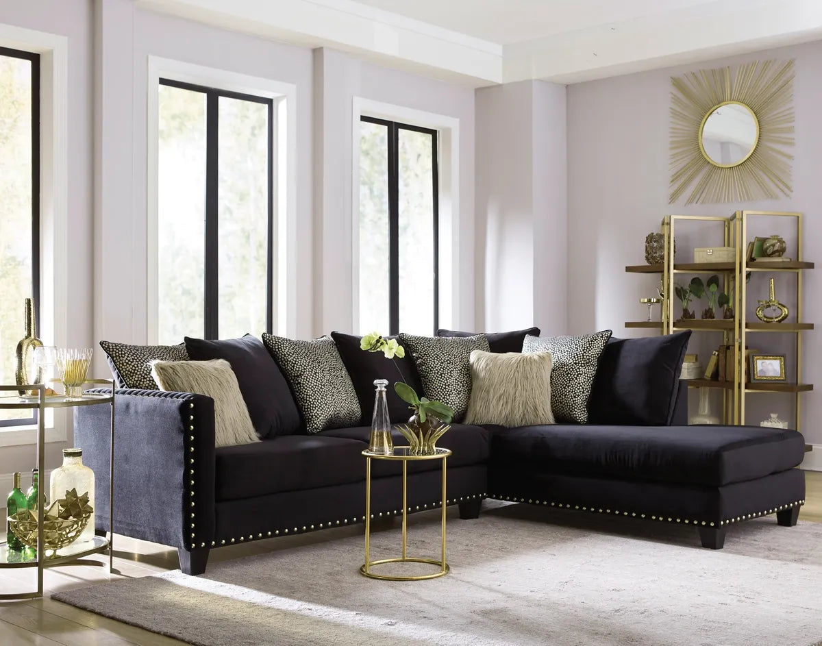 Naomi Black Two-Piece Sectional