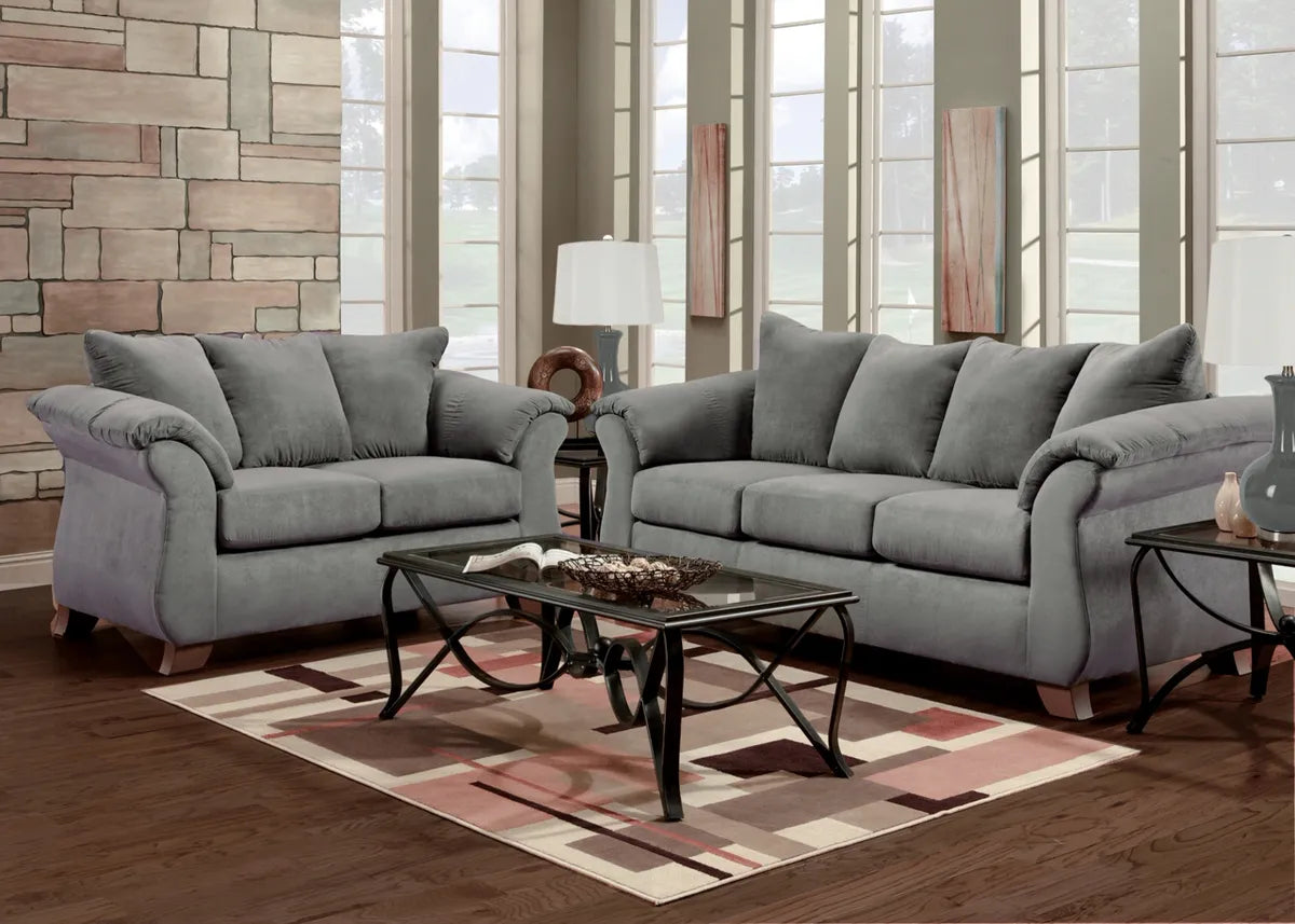 Slate Grey Modern Style Living Room Sofa