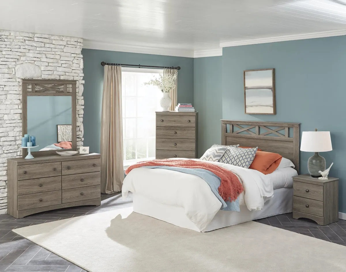 Drift Wood Elegant Style Bedroom Set Mirror