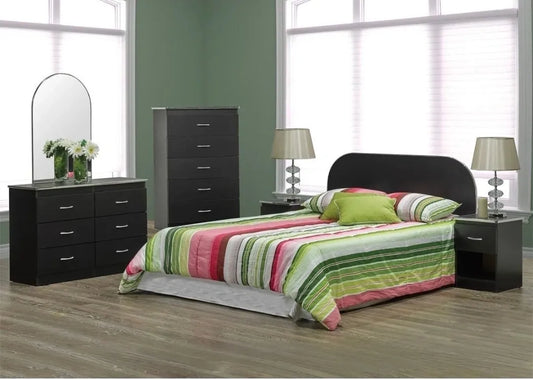 Black Contemporary Style Bedroom Set Chest