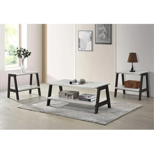 Two Tone Stone Contemporary 3 Packs Tables