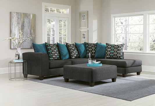 Smoky Grey Two-Piece Sectional